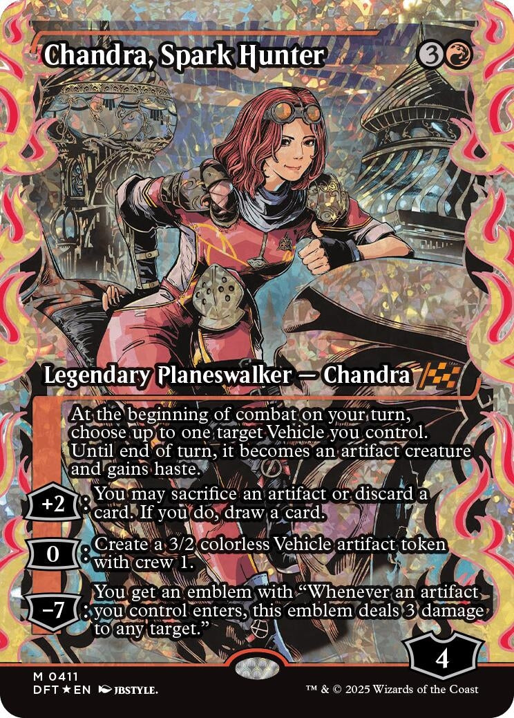 Image for Chandra, Spark Hunter (Showcase) (Fracture Foil) (411) (Foil) (Aetherdrift) (DFT) - Magic: The Gathering