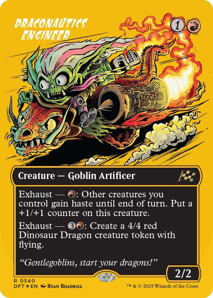 Image for Draconautics Engineer (Borderless) (First-Place Foil) (540) (Foil) (Aetherdrift) (DFT) - Magic: The Gathering