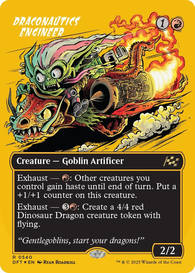 Image for Draconautics Engineer (Borderless) (First-Place Foil) (540) (Foil) (Aetherdrift) (DFT) - Magic: The Gathering
