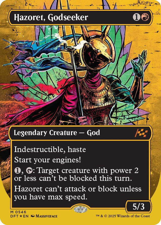 Image for Hazoret, Godseeker (Borderless) (First-Place Foil) (546) (Foil) (Aetherdrift) (DFT) - Magic: The Gathering