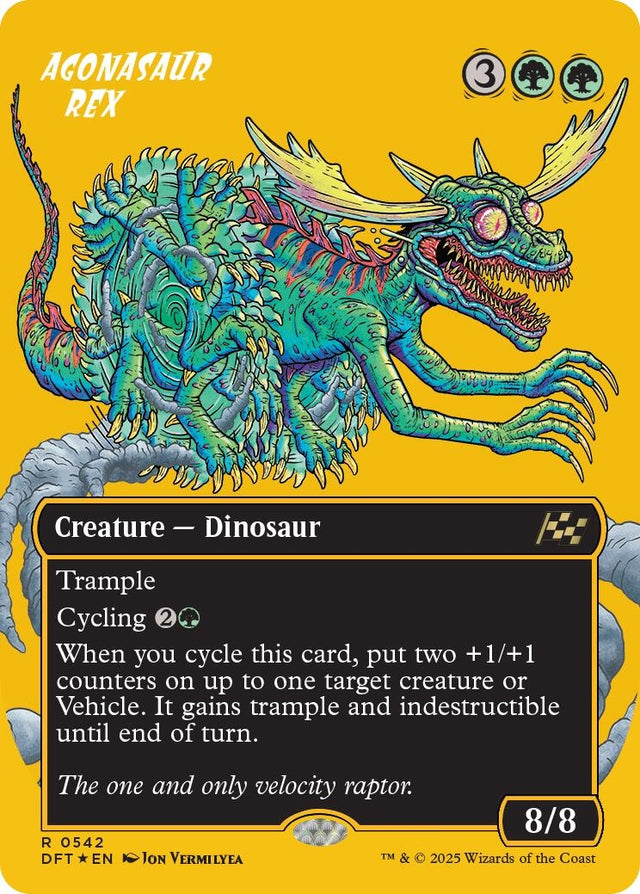 Image for Agonasaur Rex (Borderless) (First-Place Foil) (542) (Foil) (Aetherdrift) (DFT) - Magic: The Gathering