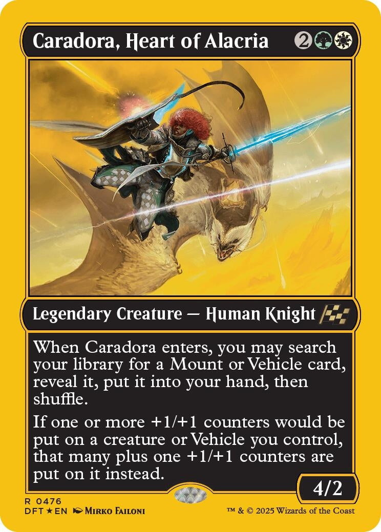 Image for Caradora, Heart of Alacria (First-Place Foil) (476) (Foil) (Aetherdrift) (DFT) - Magic: The Gathering