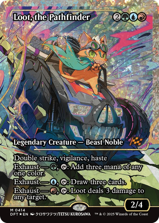 Image for Loot, the Pathfinder (Showcase) (Fracture Foil) (414) (Foil) (Aetherdrift) (DFT) - Magic: The Gathering