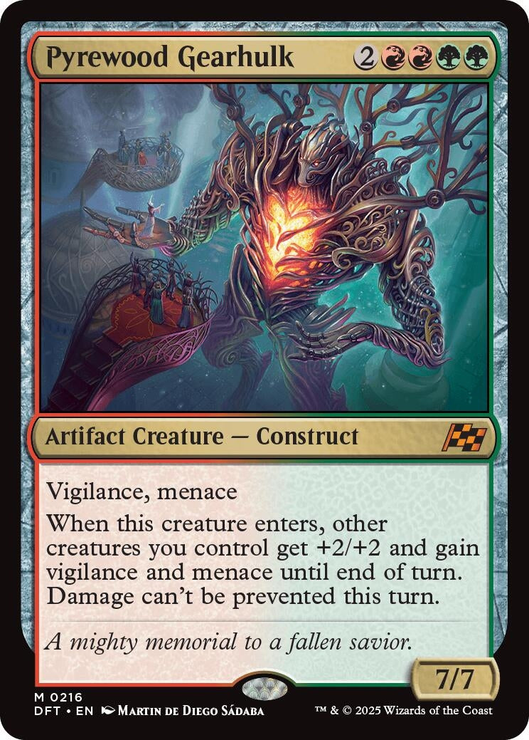 Image for Pyrewood Gearhulk (216) (Aetherdrift) (DFT) - Magic: The Gathering