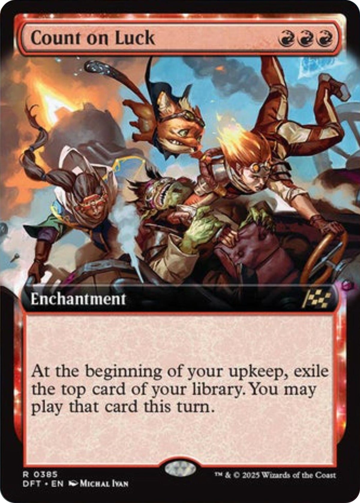 Image for Count on Luck (Extended Art) (385) (Foil) (Aetherdrift) (DFT) - Magic: The Gathering