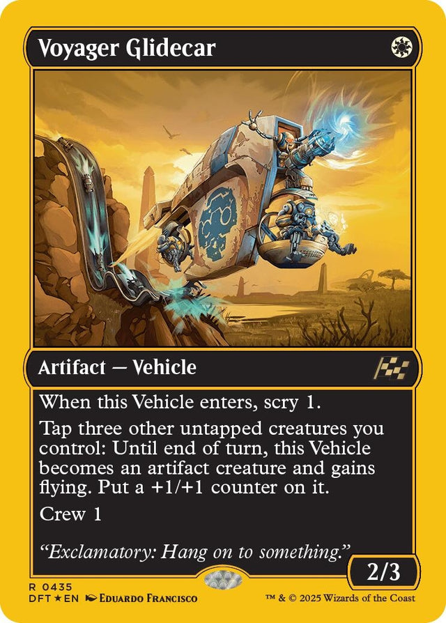 Image for Voyager Glidecar (First-Place Foil) (435) (Foil) (Aetherdrift) (DFT) - Magic: The Gathering