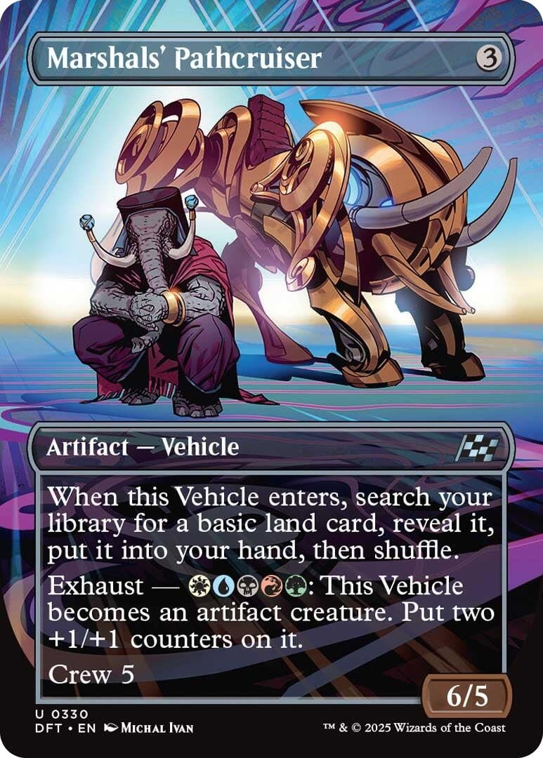Image for Marshals' Pathcruiser (Borderless) (330) (Aetherdrift) (DFT) - Magic: The Gathering