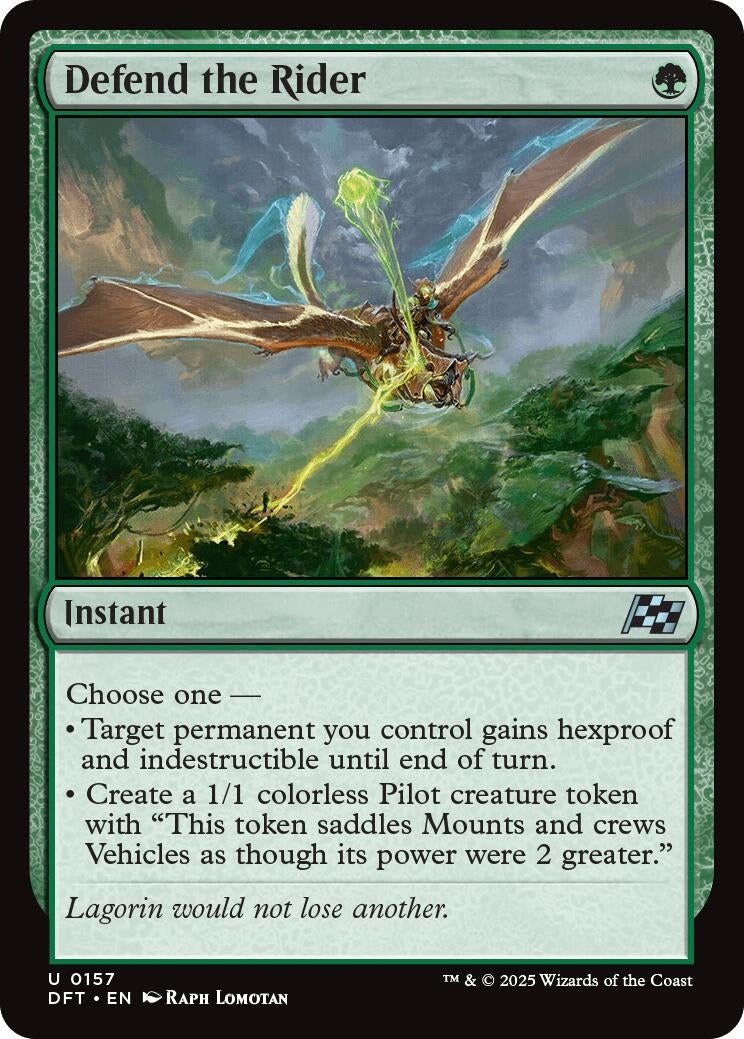 Image for Defend the Rider (157) (Foil) (Aetherdrift) (DFT) - Magic: The Gathering