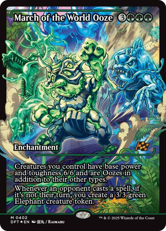 Image for March of the World Ooze (Showcase) (402) (Foil) (Aetherdrift) (DFT) - Magic: The Gathering