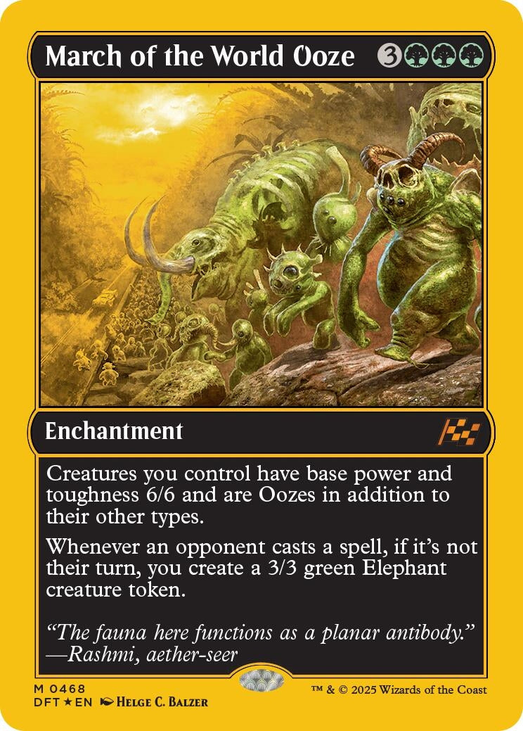 Image for March of the World Ooze (First-Place Foil) (468) (Foil) (Aetherdrift) (DFT) - Magic: The Gathering