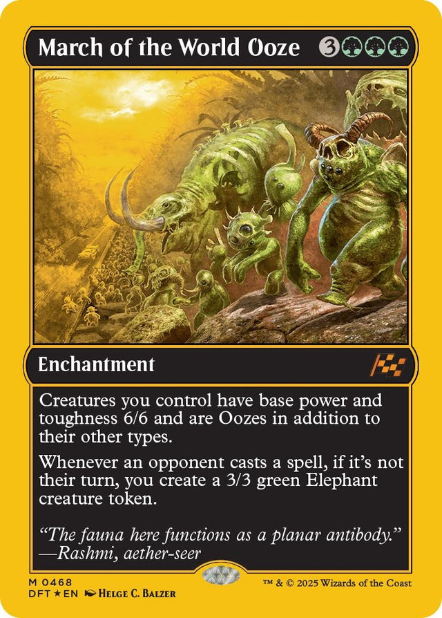 Image for March of the World Ooze (First-Place Foil) (468) (Foil) (Aetherdrift) (DFT) - Magic: The Gathering