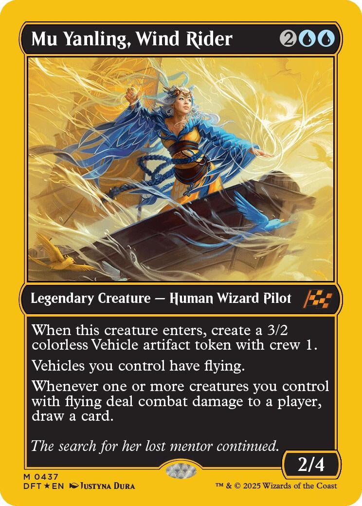 Image for Mu Yanling, Wind Rider (First-Place Foil) (437) (Foil) (Aetherdrift) (DFT) - Magic: The Gathering