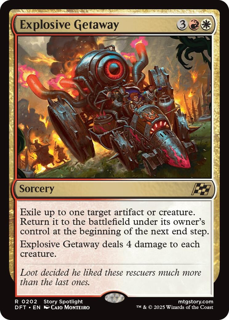 Image for Explosive Getaway (202) (Foil) (Aetherdrift) (DFT) - Magic: The Gathering