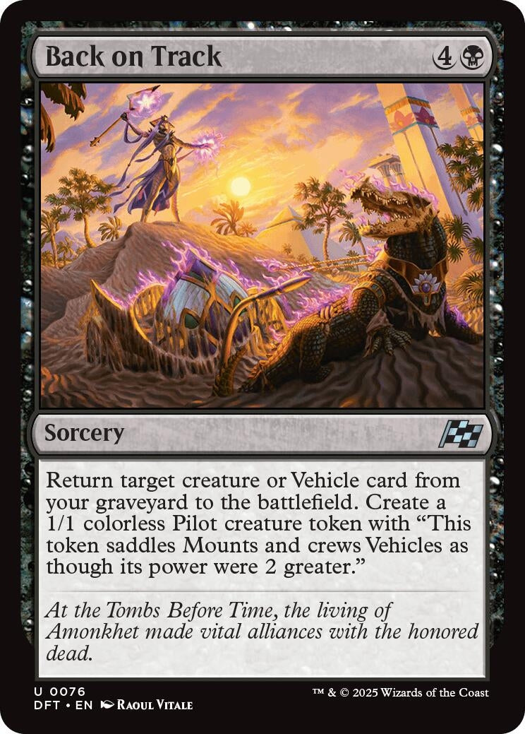 Image for Back on Track (76) (Aetherdrift) (DFT) - Magic: The Gathering