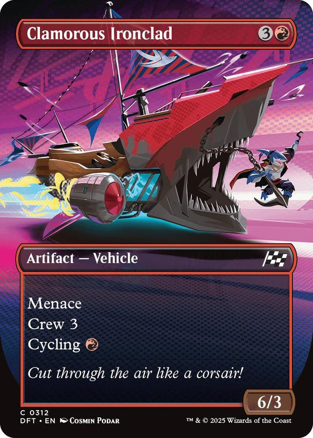 Image for Clamorous Ironclad (Borderless) (312) (Foil) (Aetherdrift) (DFT) - Magic: The Gathering