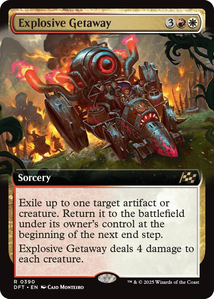 Image for Explosive Getaway (Extended Art) (390) (Aetherdrift) (DFT) - Magic: The Gathering