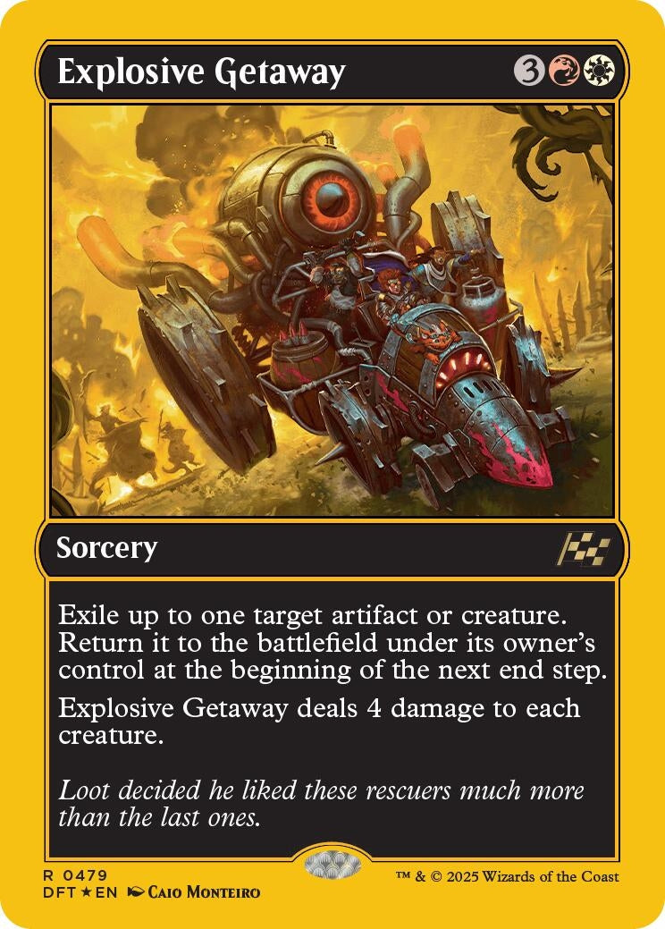 Image for Explosive Getaway (First-Place Foil) (479) (Foil) (Aetherdrift) (DFT) - Magic: The Gathering