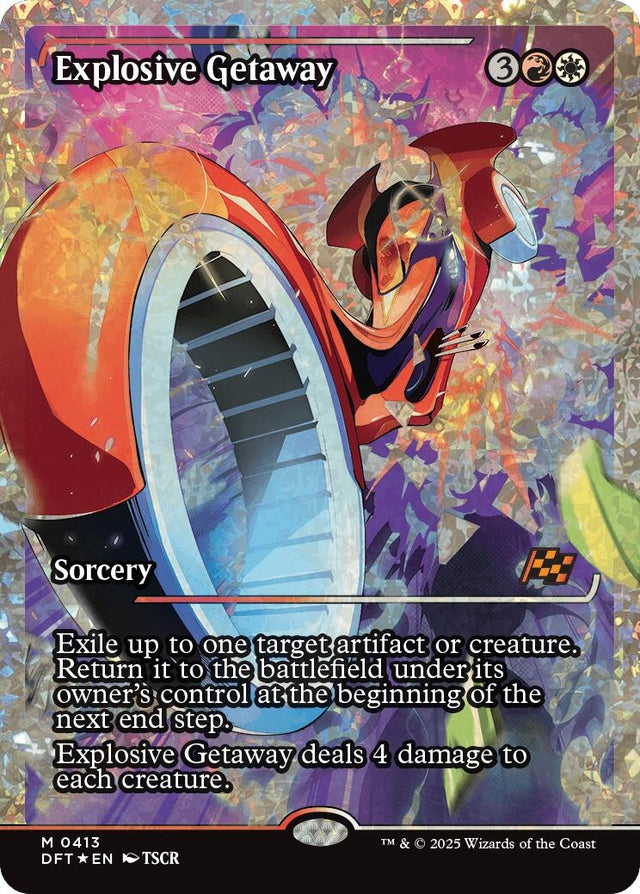 Image for Explosive Getaway (Showcase) (Fracture Foil) (413) (Foil) (Aetherdrift) (DFT) - Magic: The Gathering