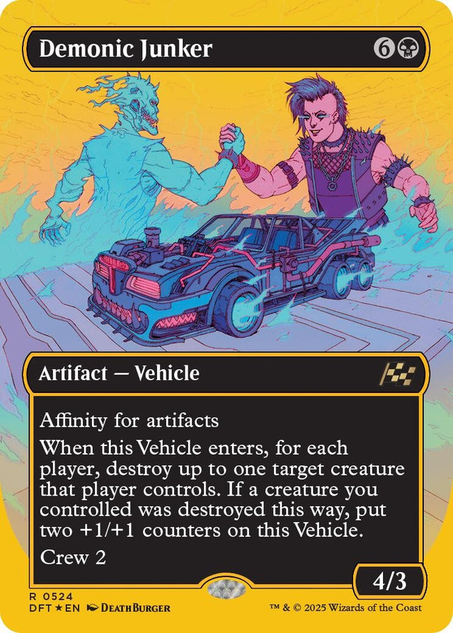 Image for Demonic Junker (Borderless) (First-Place Foil) (524) (Foil) (Aetherdrift) (DFT) - Magic: The Gathering