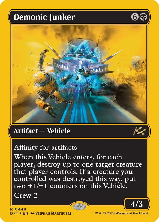Image for Demonic Junker (First-Place Foil) (448) (Foil) (Aetherdrift) (DFT) - Magic: The Gathering