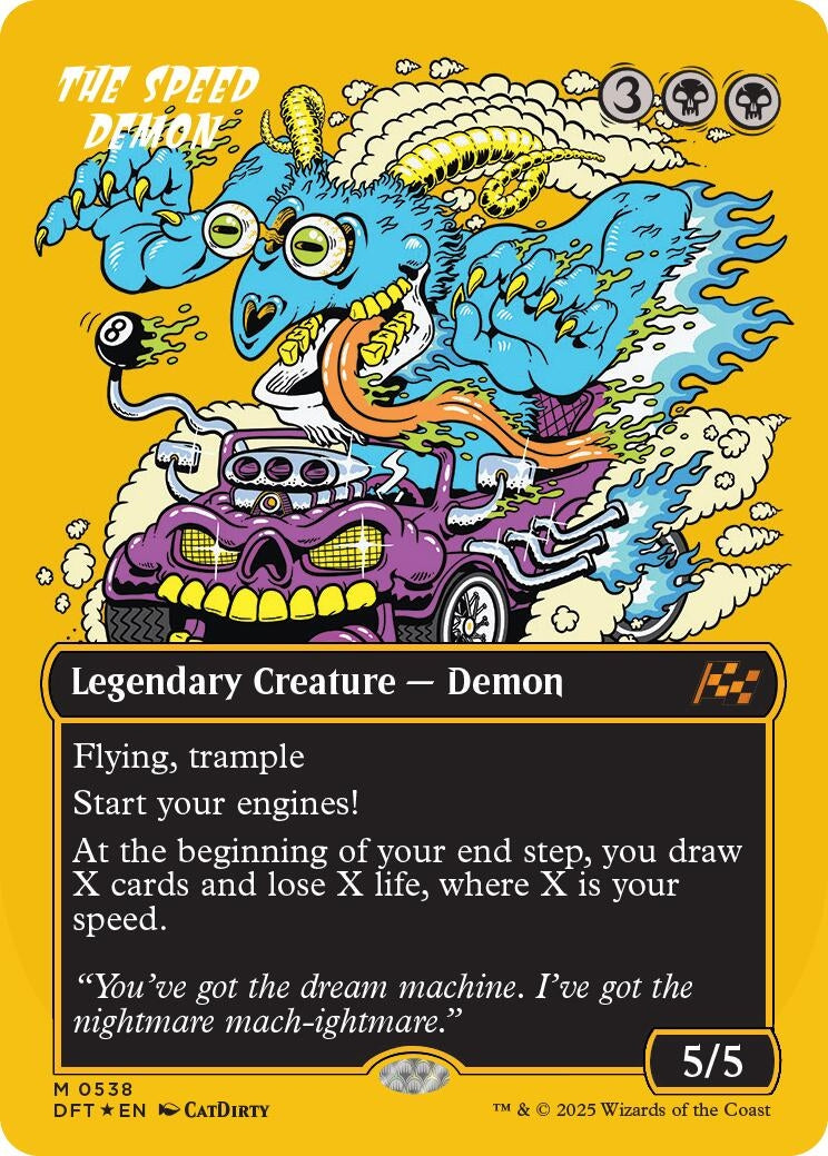 Image for The Speed Demon (Borderless) (First-Place Foil) (538) (Foil) (Aetherdrift) (DFT) - Magic: The Gathering