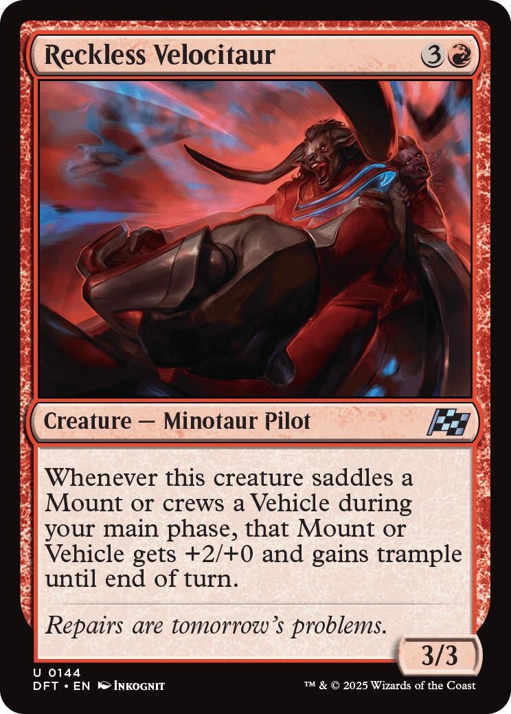 Image for Reckless Velocitaur (144) (Foil) (Aetherdrift) (DFT) - Magic: The Gathering