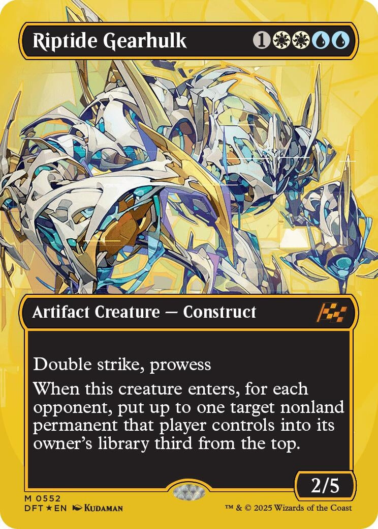 Image for Riptide Gearhulk (Borderless) (First-Place Foil) (552) (Foil) (Aetherdrift) (DFT) - Magic: The Gathering