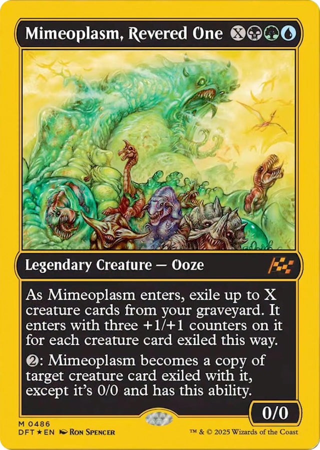 Image for Mimeoplasm, Revered One (First-Place Foil) (486) (Foil) (Aetherdrift) (DFT) - Magic: The Gathering