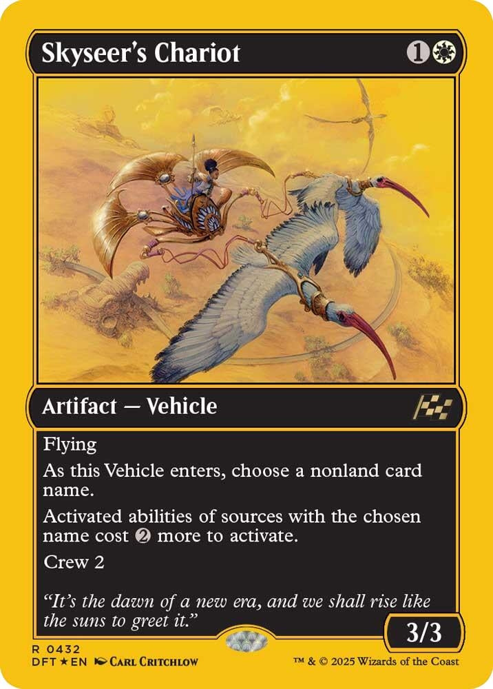 Image for Skyseer's Chariot (First-Place Foil) (432) (Foil) (Aetherdrift) (DFT) - Magic: The Gathering