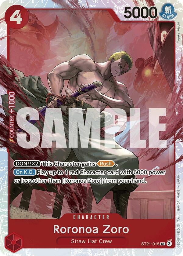 Image for Roronoa Zoro (ST21-015) (Foil) (Starter Deck EX: Gear 5) - One Piece Card Game