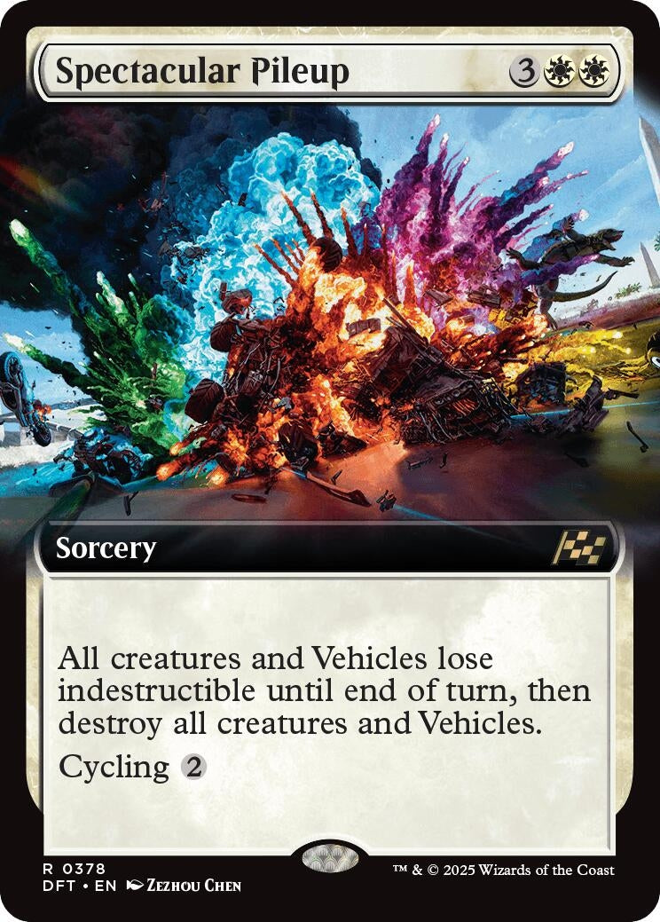 Image for Spectacular Pileup (Extended Art) (378) (Foil) (Aetherdrift) (DFT) - Magic: The Gathering