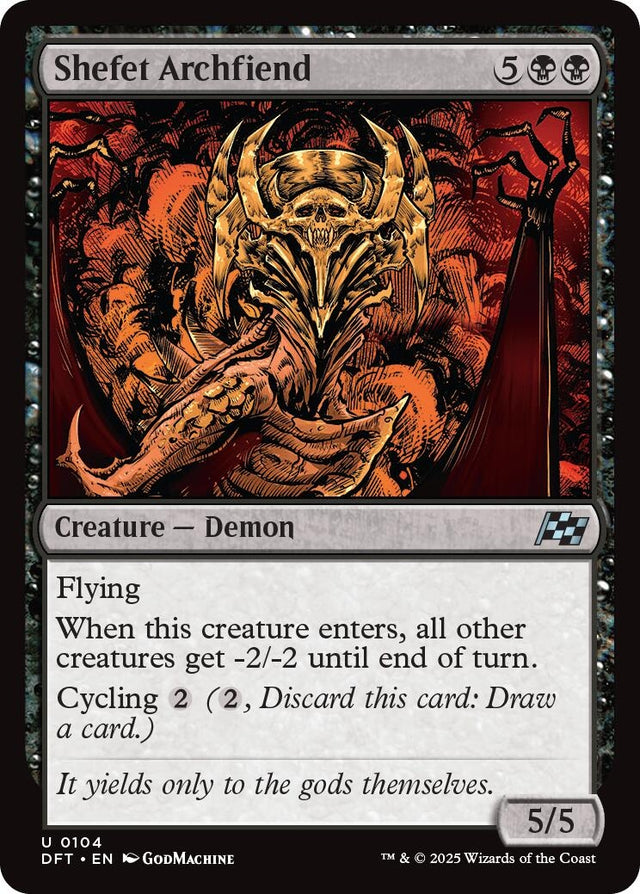 Image for Shefet Archfiend (104) (Aetherdrift) (DFT) - Magic: The Gathering