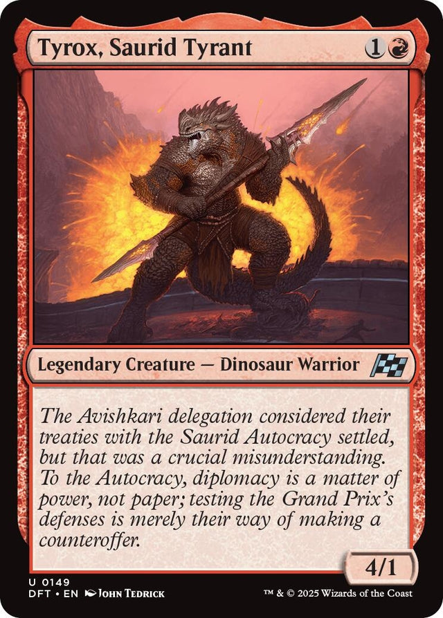 Image for Tyrox, Saurid Tyrant (149) (Aetherdrift) (DFT) - Magic: The Gathering