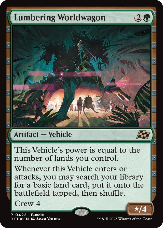Image for Lumbering Worldwagon (DFT Bundle) (422) (Foil) (Unique and Miscellaneous Promos) (UMP) - Magic: The Gathering