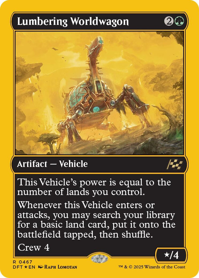 Image for Lumbering Worldwagon (First-Place Foil) (467) (Foil) (Aetherdrift) (DFT) - Magic: The Gathering