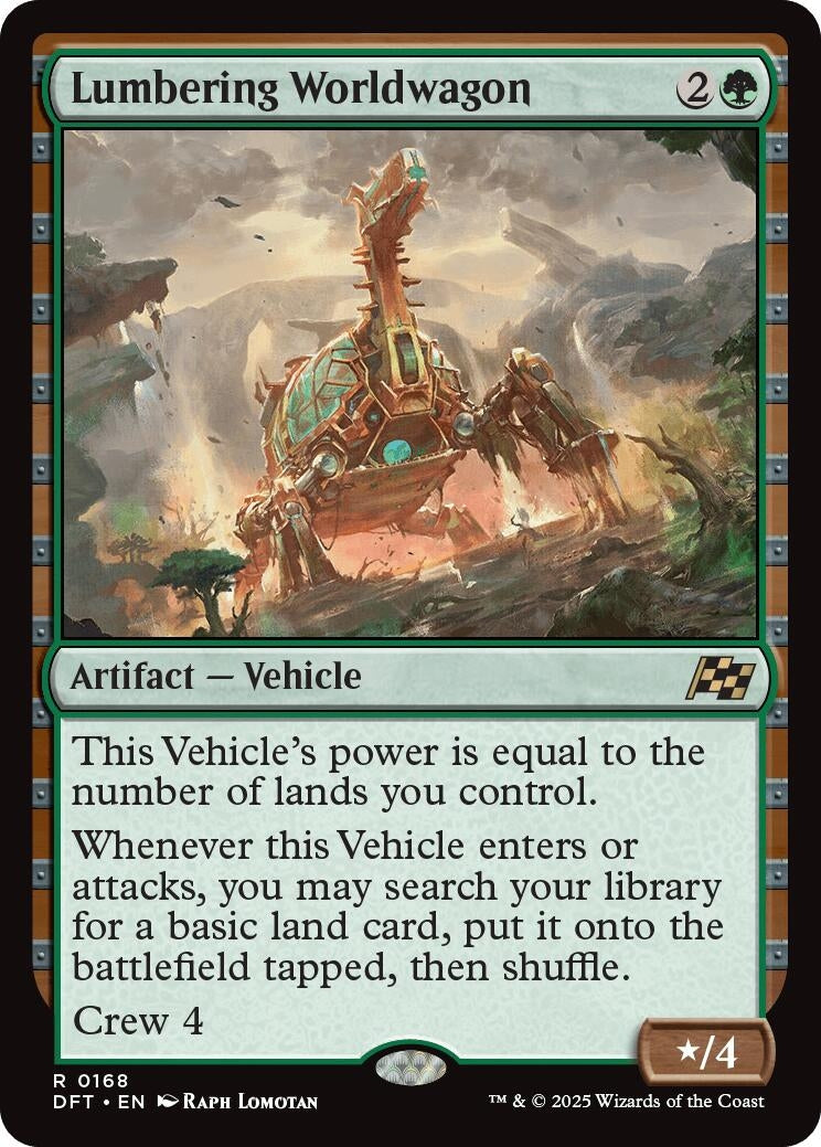 Image for Lumbering Worldwagon (168) (Aetherdrift) (DFT) - Magic: The Gathering