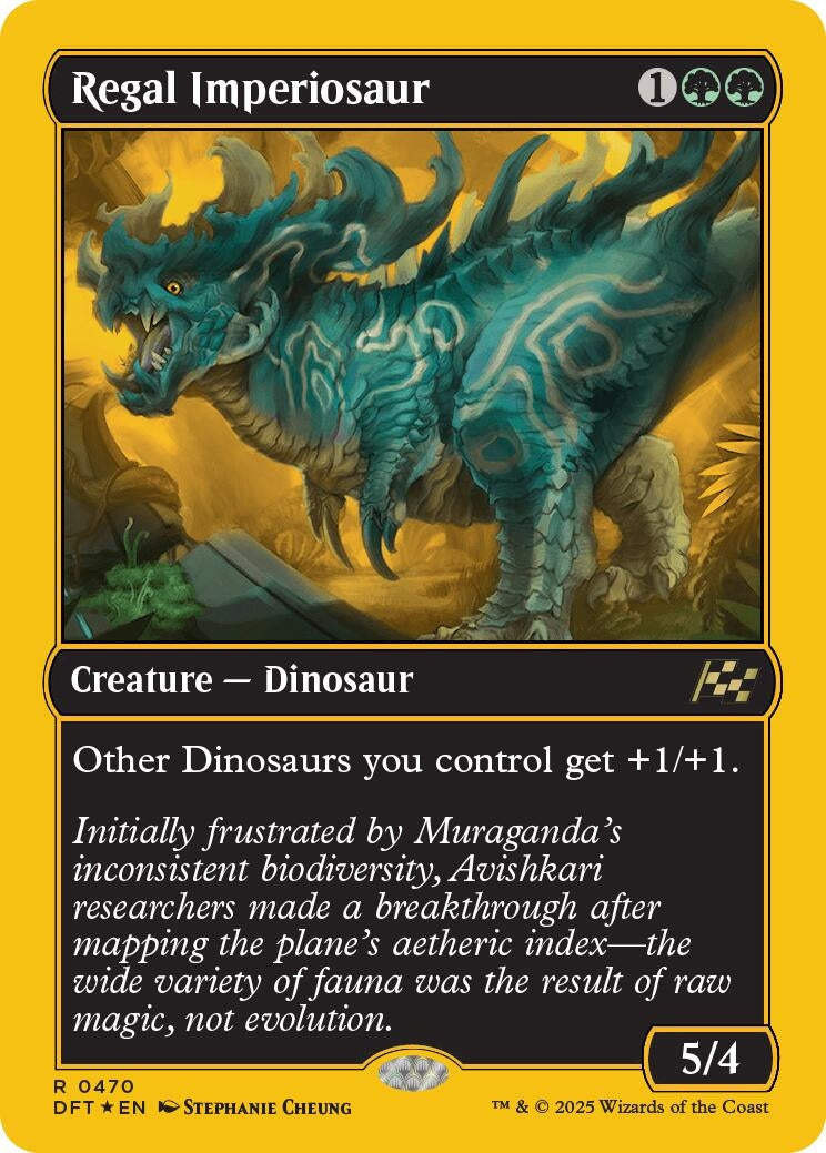 Image for Regal Imperiosaur (First-Place Foil) (470) (Foil) (Aetherdrift) (DFT) - Magic: The Gathering