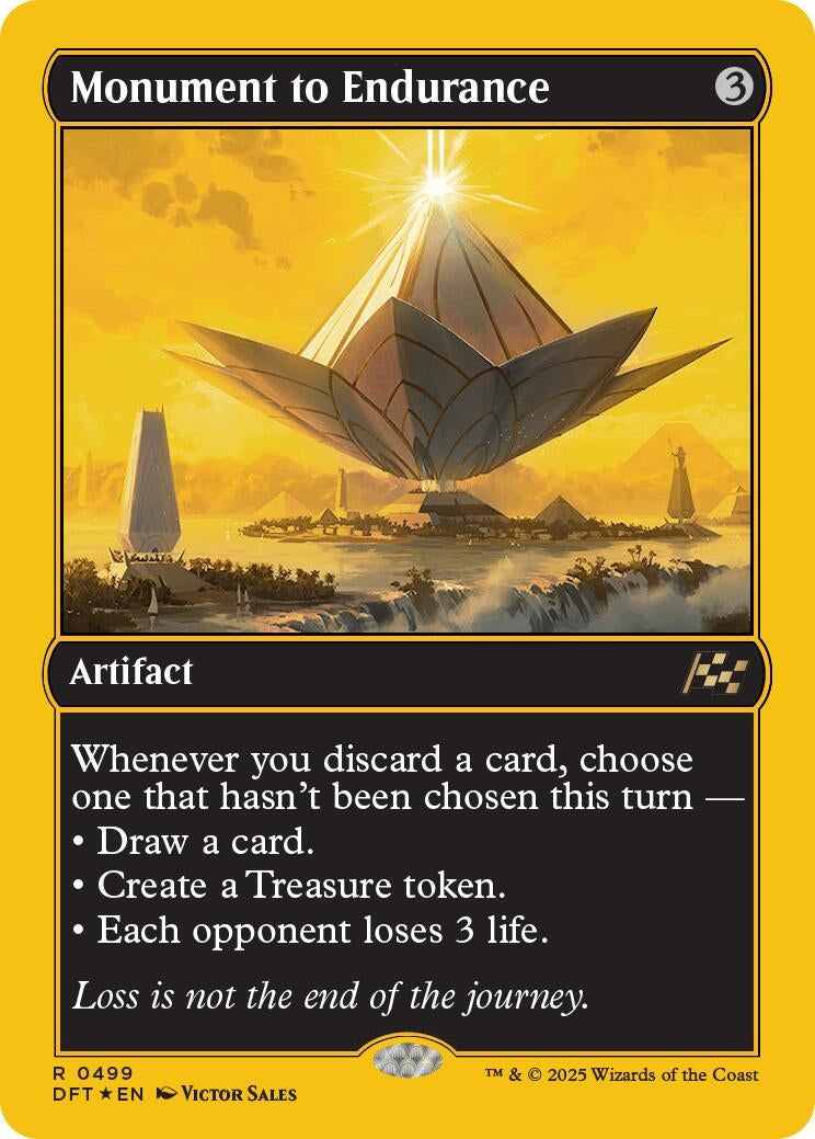 Image for Monument to Endurance (First-Place Foil) (499) (Foil) (Aetherdrift) (DFT) - Magic: The Gathering