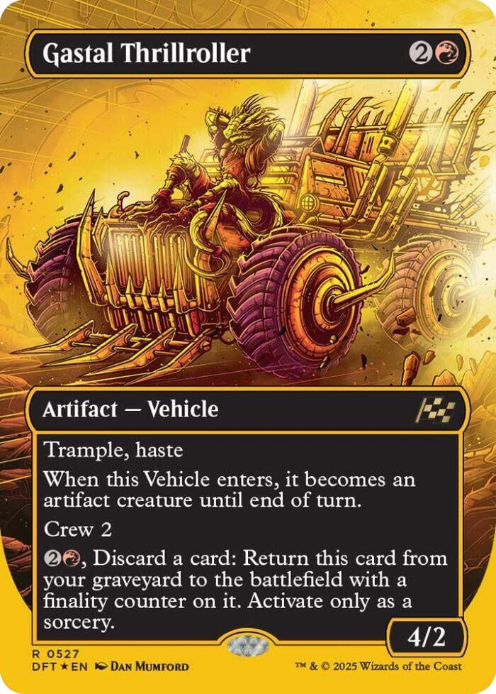 Image for Gastal Thrillroller (Borderless) (First-Place Foil) (527) (Foil) (Aetherdrift) (DFT) - Magic: The Gathering