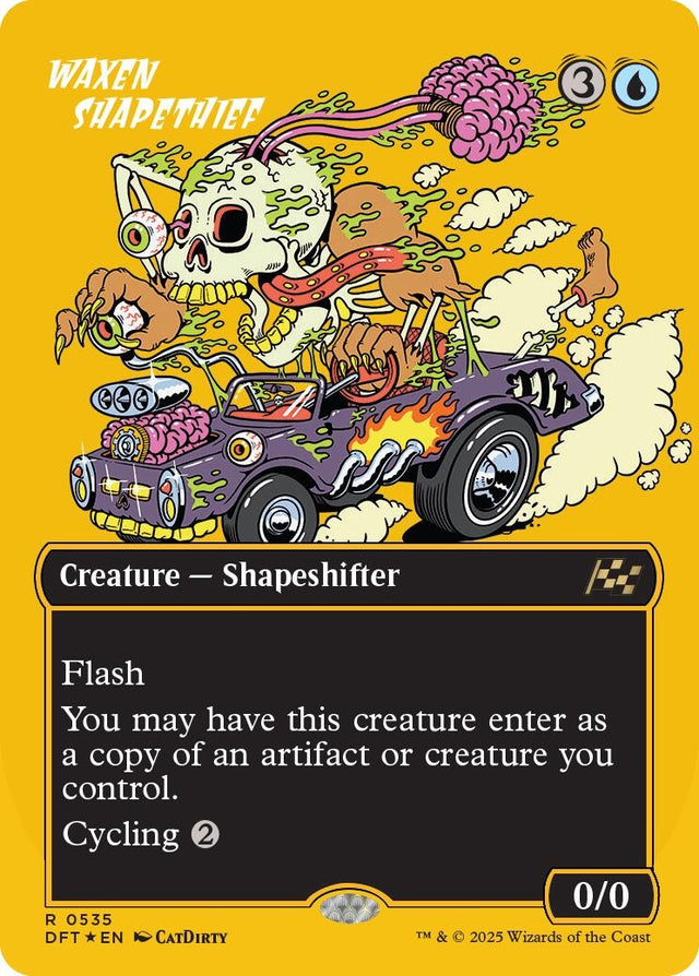 Image for Waxen Shapethief (Borderless) (First-Place Foil) (535) (Foil) (Aetherdrift) (DFT) - Magic: The Gathering