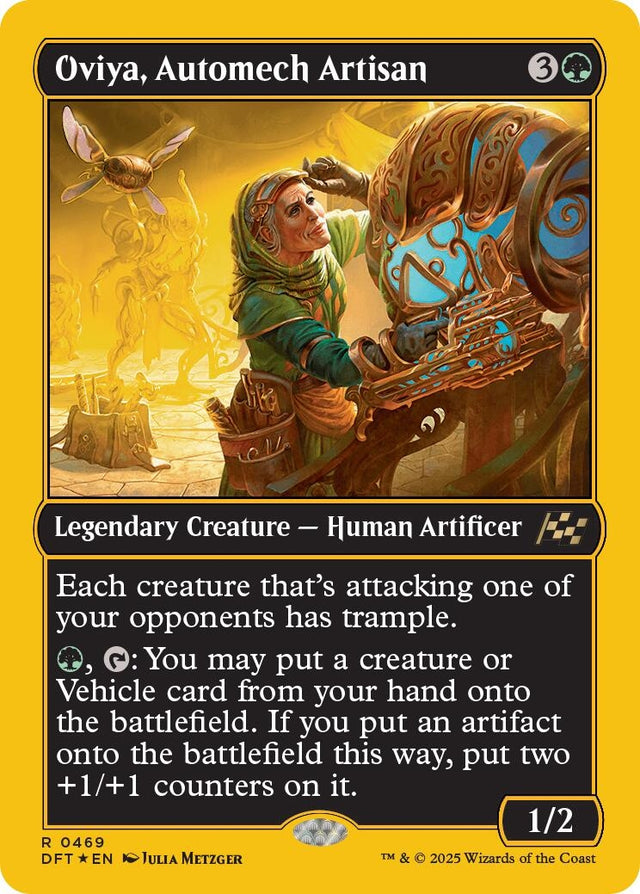 Image for Oviya, Automech Artisan (First-Place Foil) (469) (Foil) (Aetherdrift) (DFT) - Magic: The Gathering