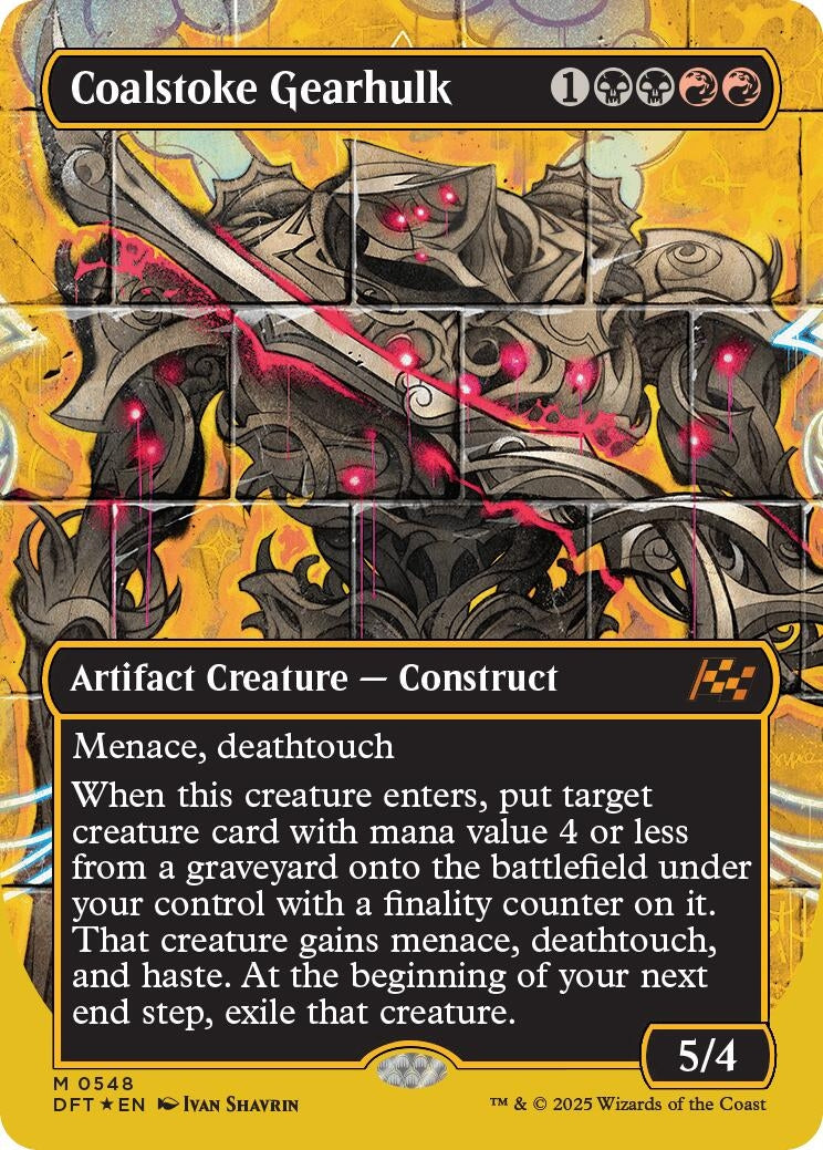 Image for Coalstoke Gearhulk (Borderless) (First-Place Foil) (548) (Foil) (Aetherdrift) (DFT) - Magic: The Gathering