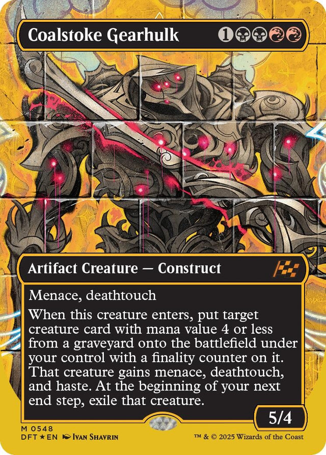Image for Coalstoke Gearhulk (Borderless) (First-Place Foil) (548) (Foil) (Aetherdrift) (DFT) - Magic: The Gathering