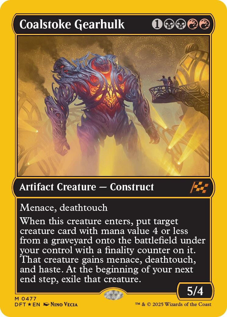 Image for Coalstoke Gearhulk (First-Place Foil) (477) (Foil) (Aetherdrift) (DFT) - Magic: The Gathering