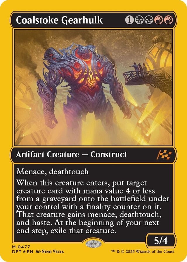 Image for Coalstoke Gearhulk (First-Place Foil) (477) (Foil) (Aetherdrift) (DFT) - Magic: The Gathering