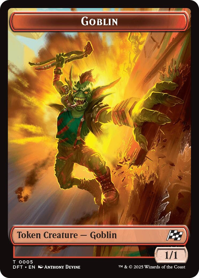 Image for Goblin // Thopter (0010) Double-Sided Token (5 // 10) (Aetherdrift) (DFT) - Magic: The Gathering