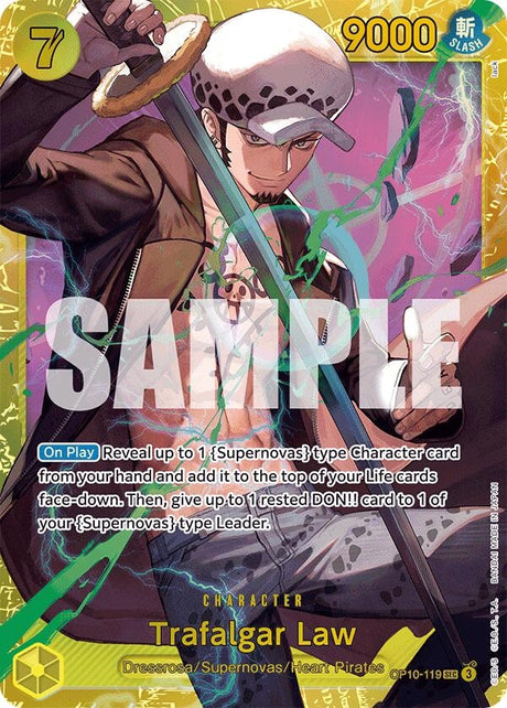 Image for Trafalgar Law (119) (OP10-119) (Foil) (Royal Blood) - One Piece Card Game