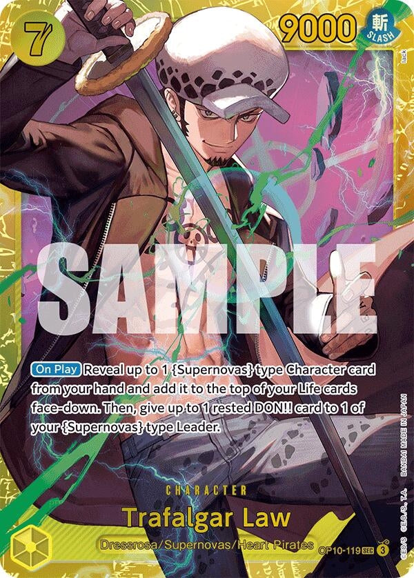Image for Trafalgar Law (119) (OP10-119) (Foil) (Royal Blood) - One Piece Card Game
