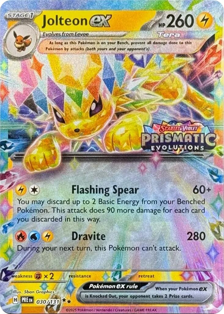 Jolteon ex - 030/131 (Prismatic Evolutions Stamp) (030/131) (Miscellaneous Cards & Products)