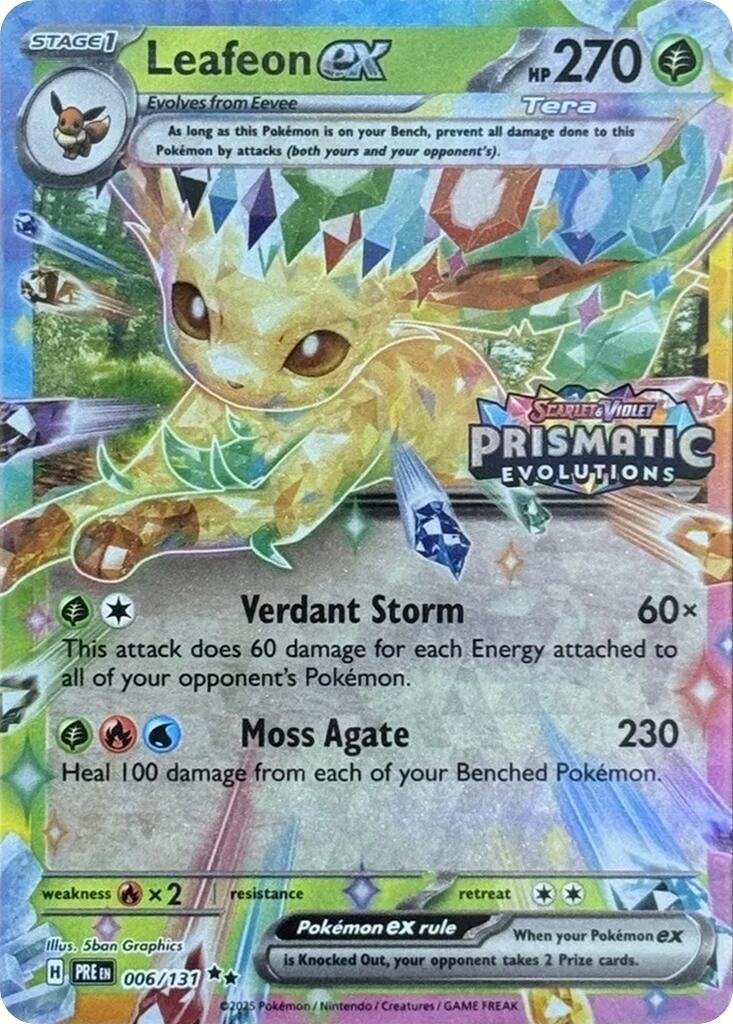 Leafeon ex - 006/131 (Prismatic Evolutions Stamp) (006/131) (Miscellaneous Cards & Products)